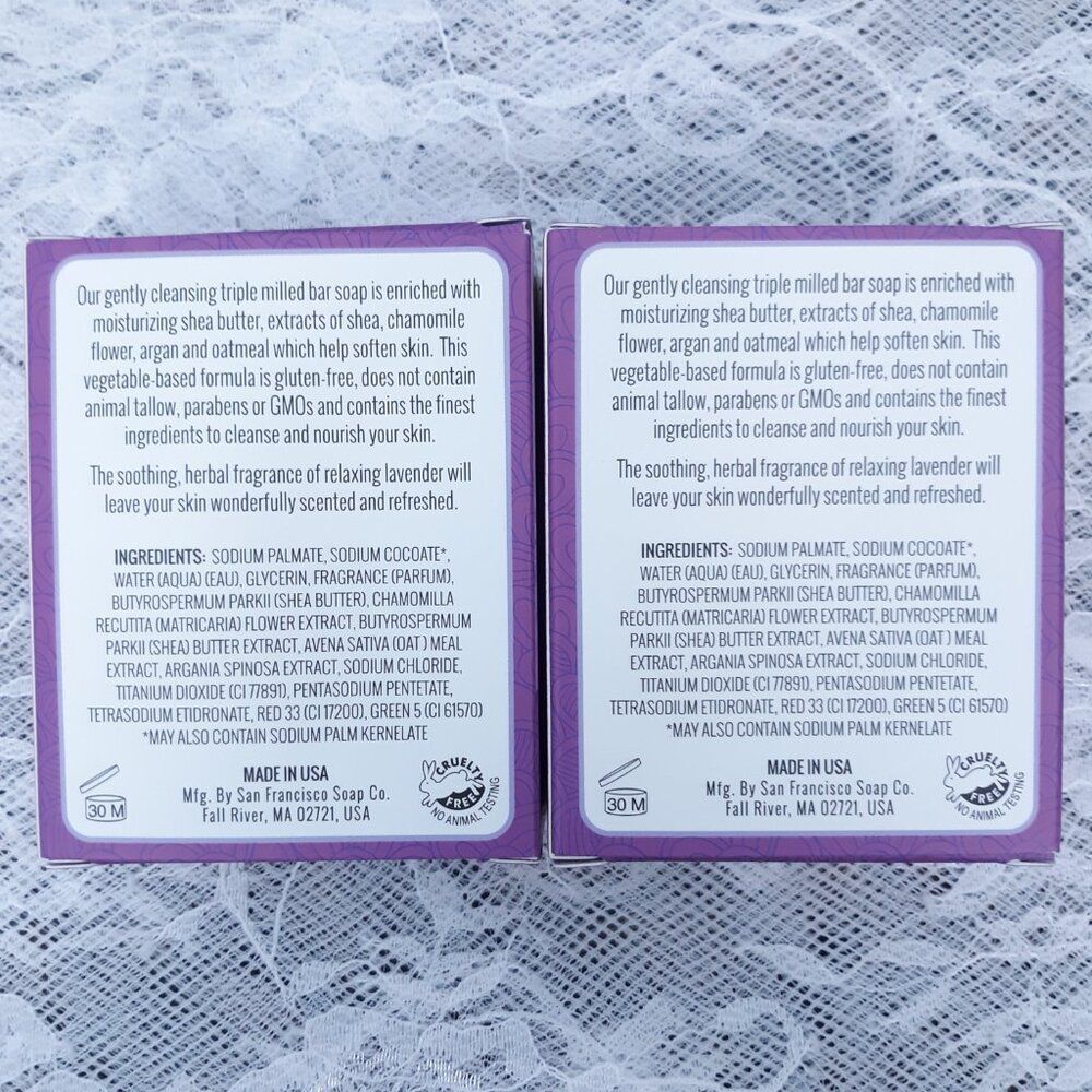 3 Discontinued San Francisco Soap Company Lavender Floral Bar Set 722030525000 - Picture 7 of 11